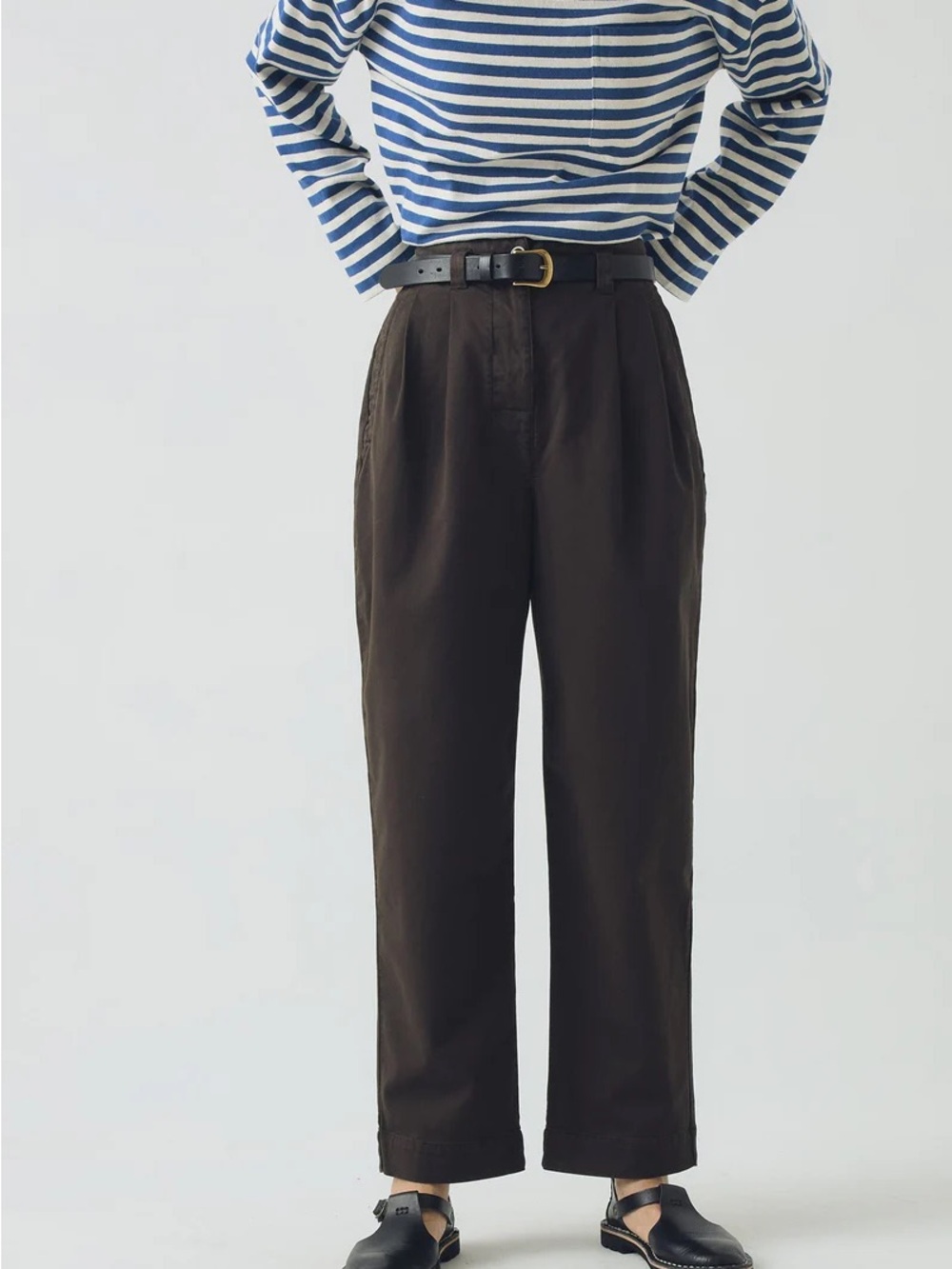 Cotton Pleat Front Pants